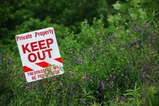 No Trespassing Sign In Field Stock Image No Trespassing Sign In Field Stock Image