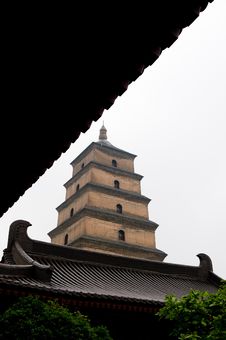 Big Wild Goose Pagoda (Dayan Ta) Stock Image