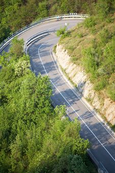 Mountain Road Cyclist Stock Photo Mountain Road Cyclist Stock Photo
