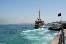 Departing Boat Stock Image Departing Boat Stock Image