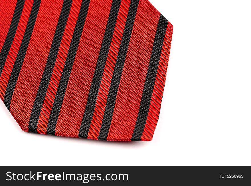 Red tie isolated on white