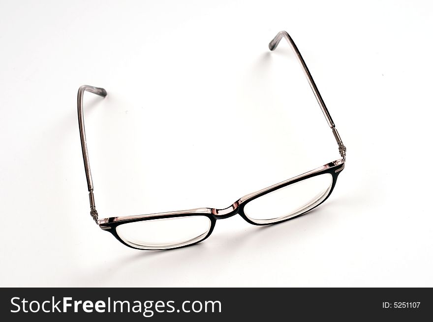 Glasses isolated over white background