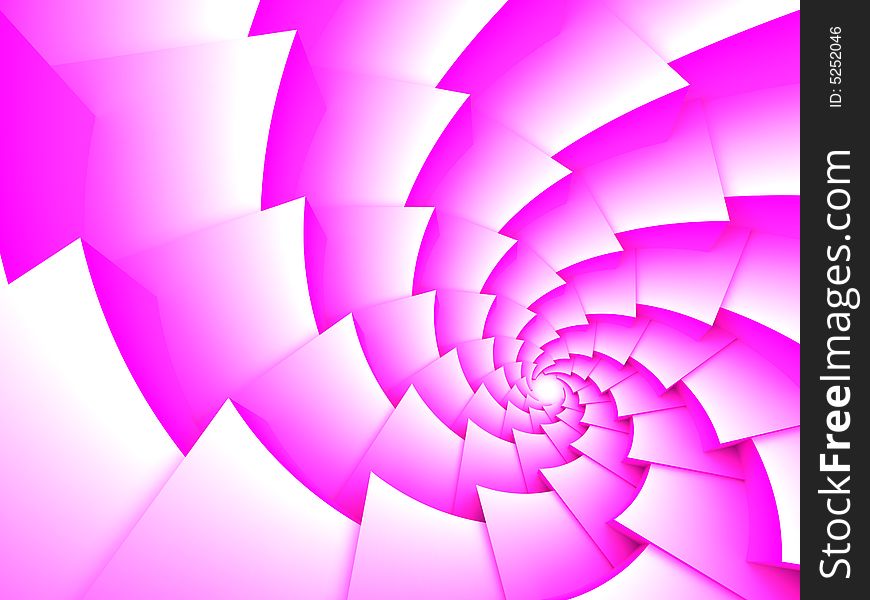 Pink 3D Abstract spiraling background
