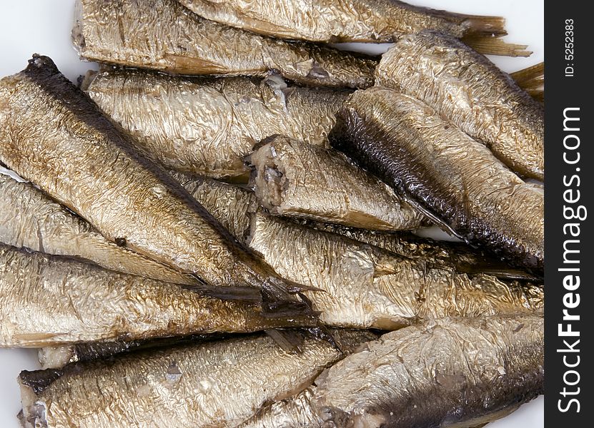 Goldish kipper from the Baltic sea  on a dish