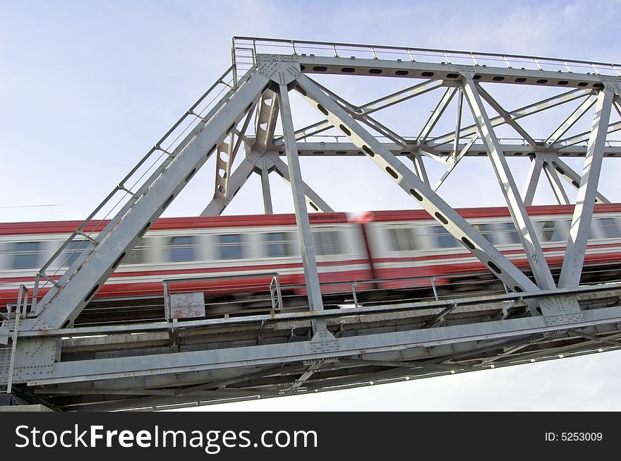 The train on the bridge. The train on the bridge.