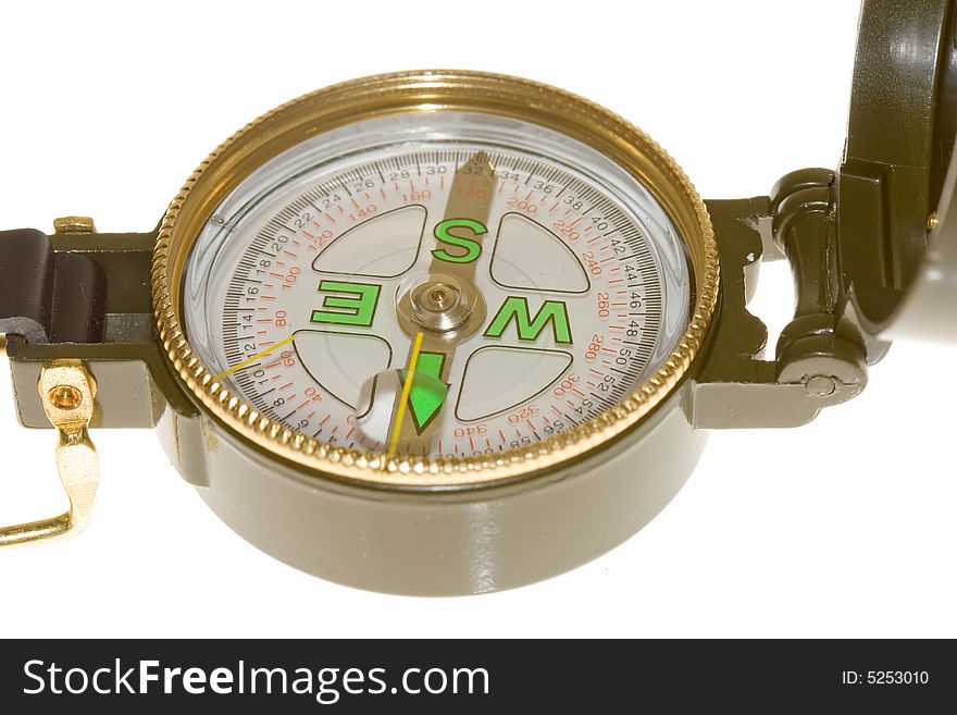 New compass on white background