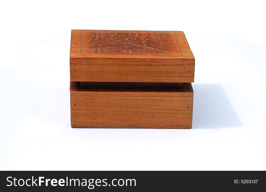 Angled side shot of three wooden boxes. Angled side shot of three wooden boxes