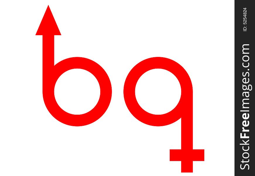 Red symbols on a white background. Red symbols on a white background
