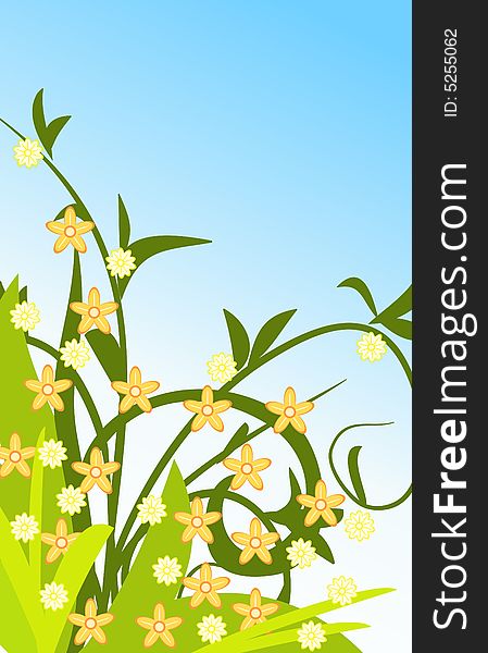 Design summer floral background for your new design