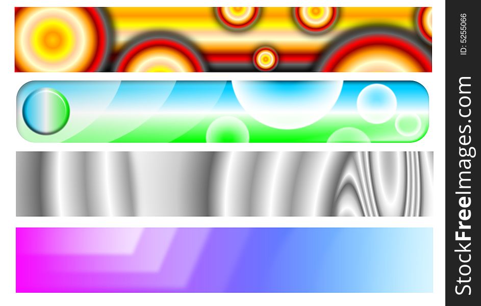 Four banners suitable for 900*140 headers in websites and similar. Vivid and psychedelic colors. Four banners suitable for 900*140 headers in websites and similar. Vivid and psychedelic colors...