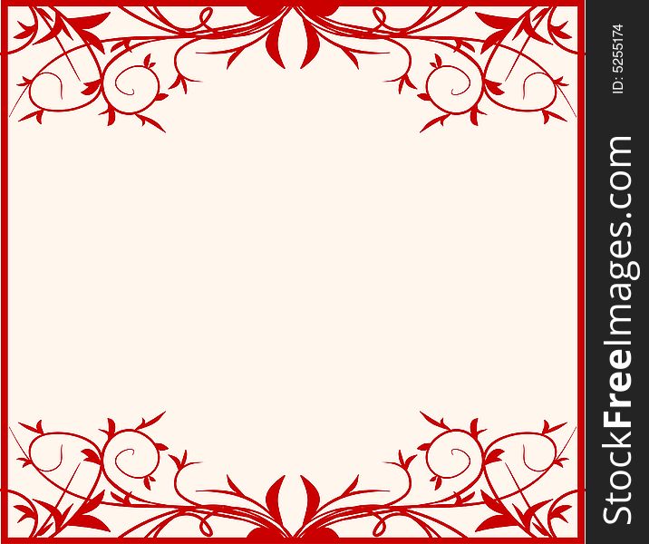 Design floral frame for your new design