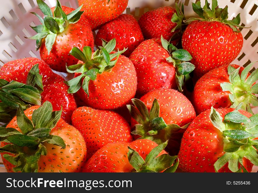 Strawberries fresh and ready to prepare. Strawberries fresh and ready to prepare