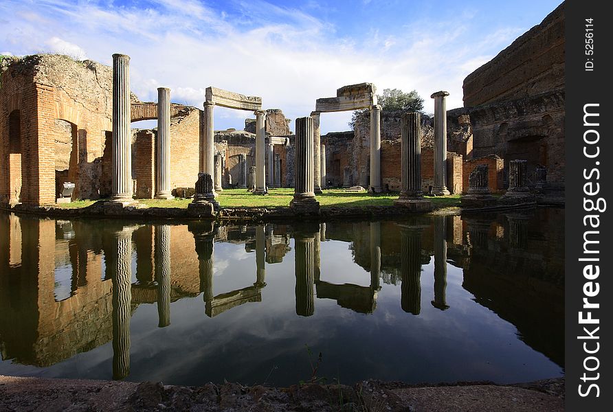 Maritime temple in Villa Adriana, Tivoli, near Rome