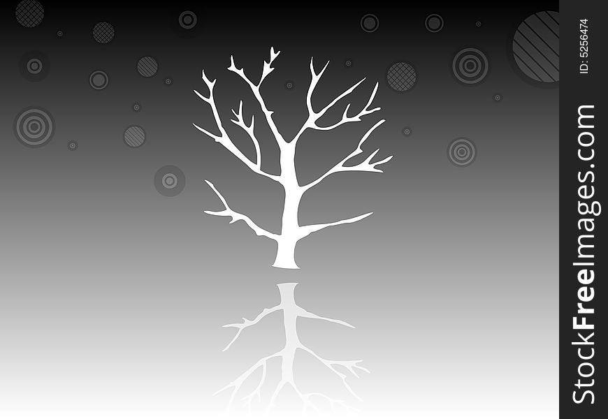 White Tree Vector Illustration