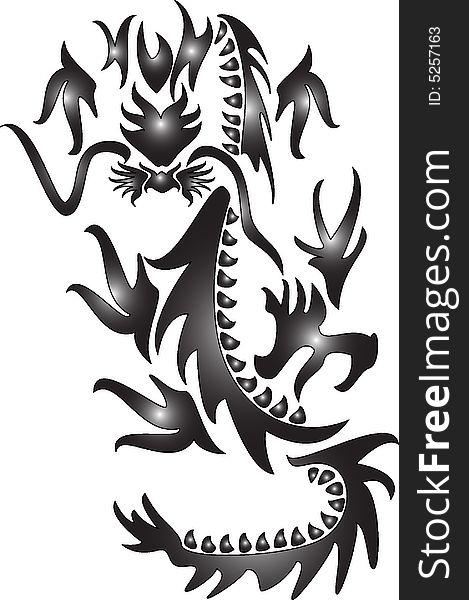 Vector illustration of a dragon