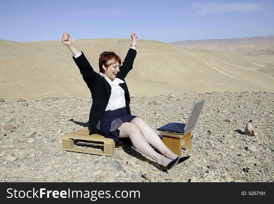 Woman And Laptop