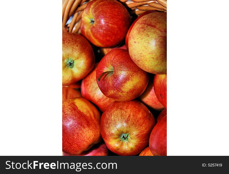 Red apples ready to be served