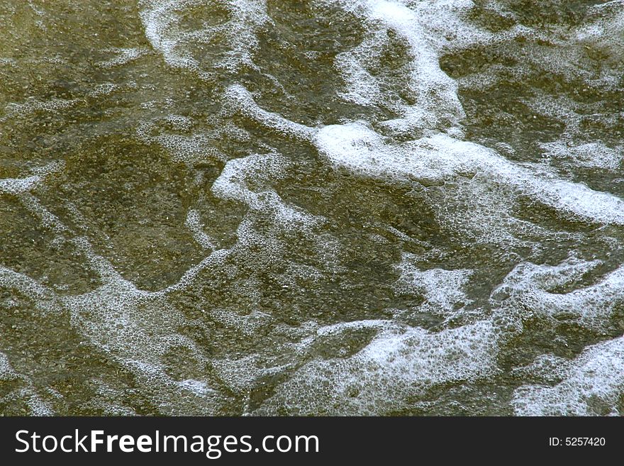 Water bubbles & foam after rapids. Water bubbles & foam after rapids