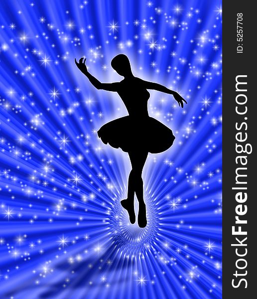 Classical dancer dancing in the bright stars. Classical dancer dancing in the bright stars