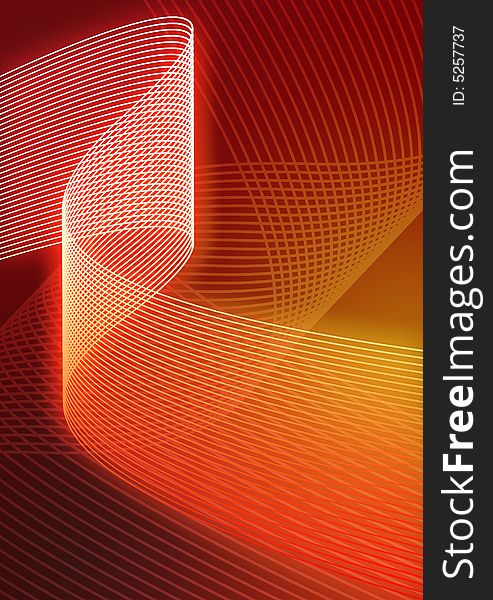 Abstract red illustration with copy-space