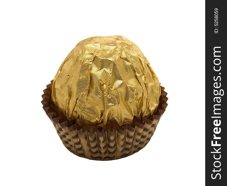 Chocolate Candies Are In The Gold Wrapping