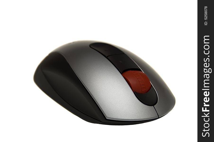 Computer mouse on a white background.