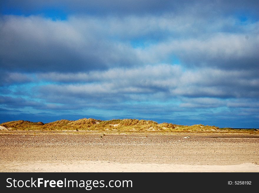 The cloudy beach from Skagen.