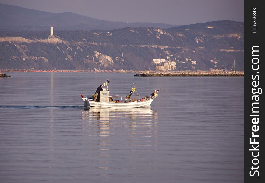 Fisherman in boat