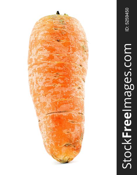 Isolated vertical photo of a fresh carrot