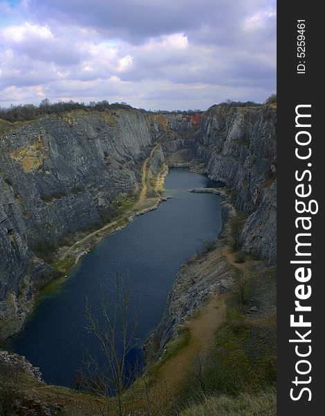 The quarry Amerika in the Czech republic