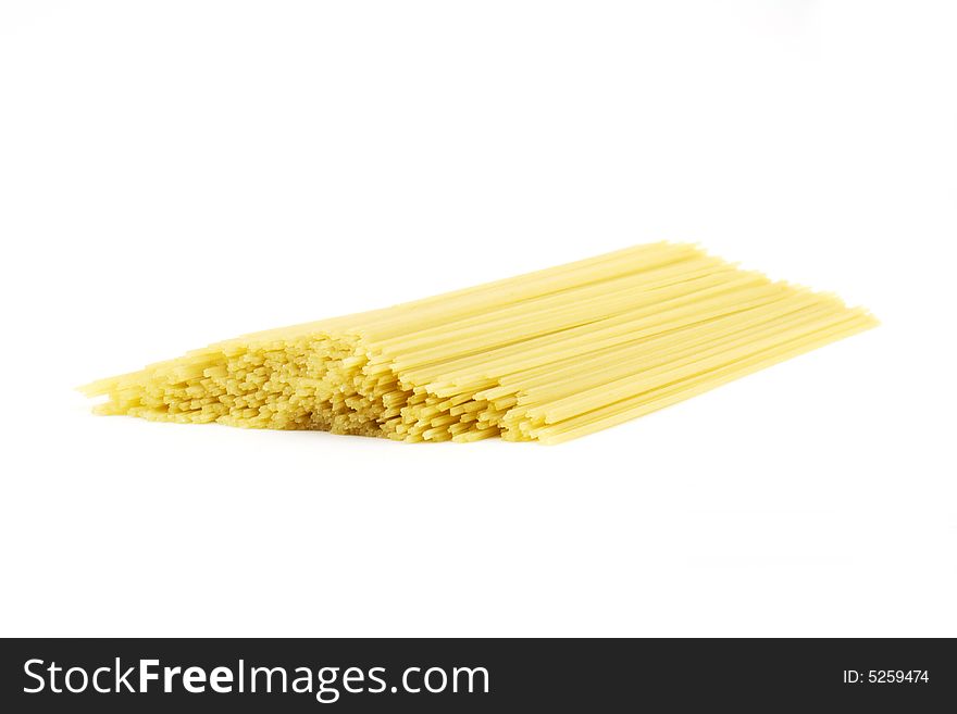 Isolated photo of some raw italian spaghetti