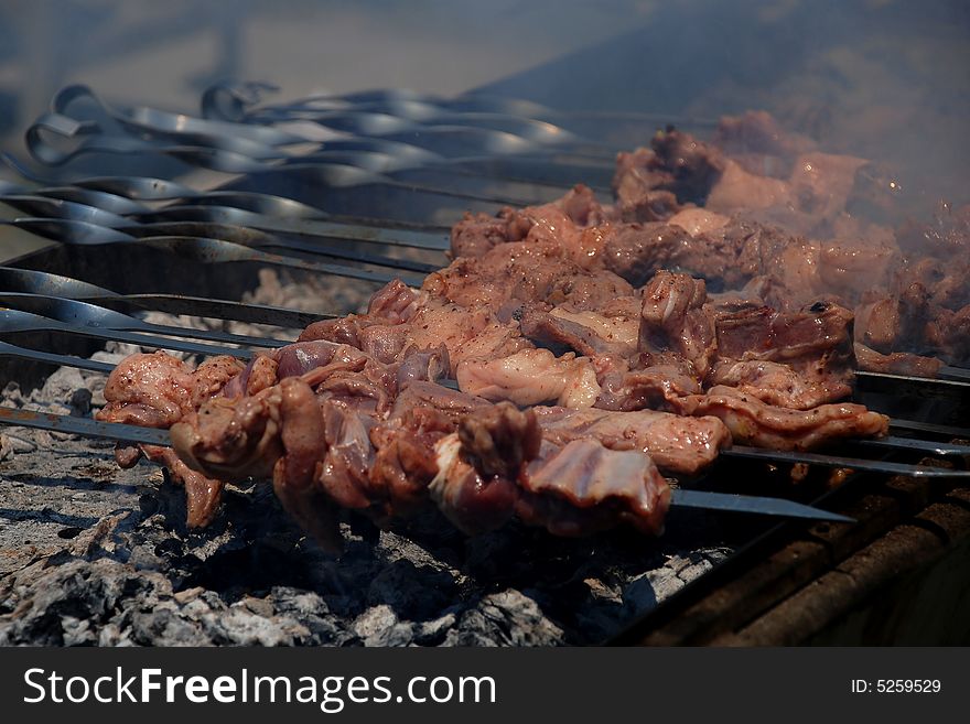 BBQ (kebab) Cooking