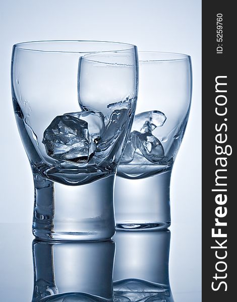 Two Glasses With Ice