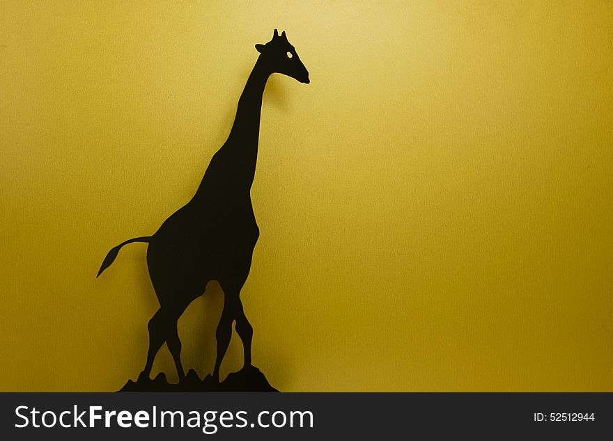 Silhouette on a colored background. Silhouette on a colored background