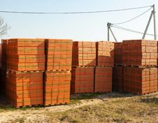 Stacks Of Bricks For The Construction Royalty Free Stock Photo Stacks Of Bricks For The Construction Royalty Free Stock Photo