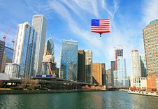 The High-rise Buildings In Chicago Stock Photography The High-rise Buildings In Chicago Stock Photography