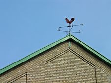 Weathercock Vane On A Roof Royalty Free Stock Photo Weathercock Vane On A Roof Royalty Free Stock Photo