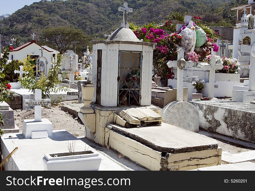 A beautiful cemetery near Puerto Vallarta, Jalisco, Mexico. A beautiful cemetery near Puerto Vallarta, Jalisco, Mexico.
