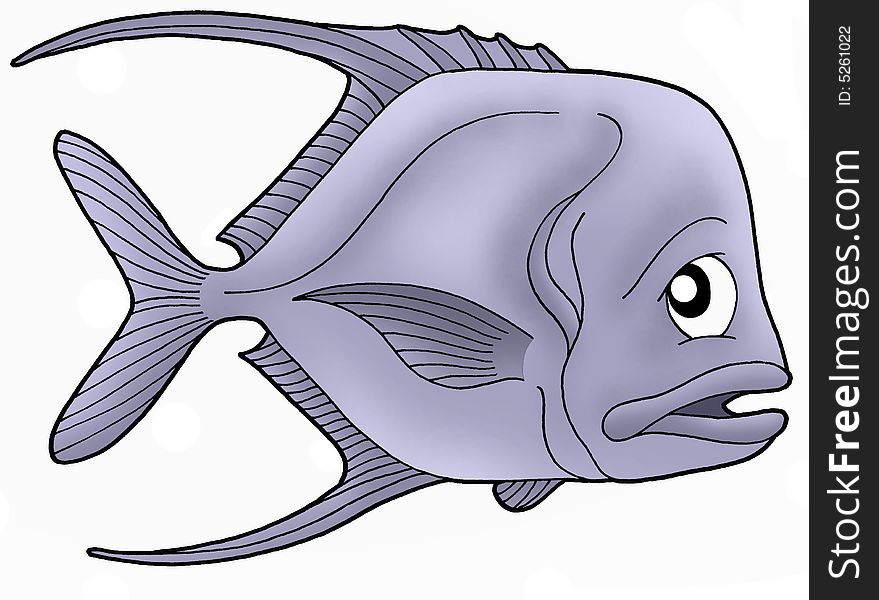 Color illustration of Atlantic Moon-fish.