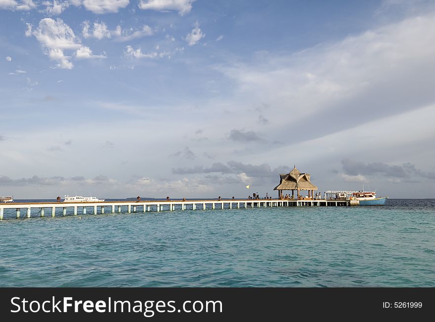 Banyan tree resort on Vabbin faru island of maldives. Banyan tree resort on Vabbin faru island of maldives.