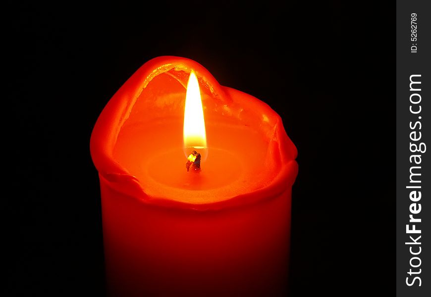 A candle in the dark. A candle in the dark