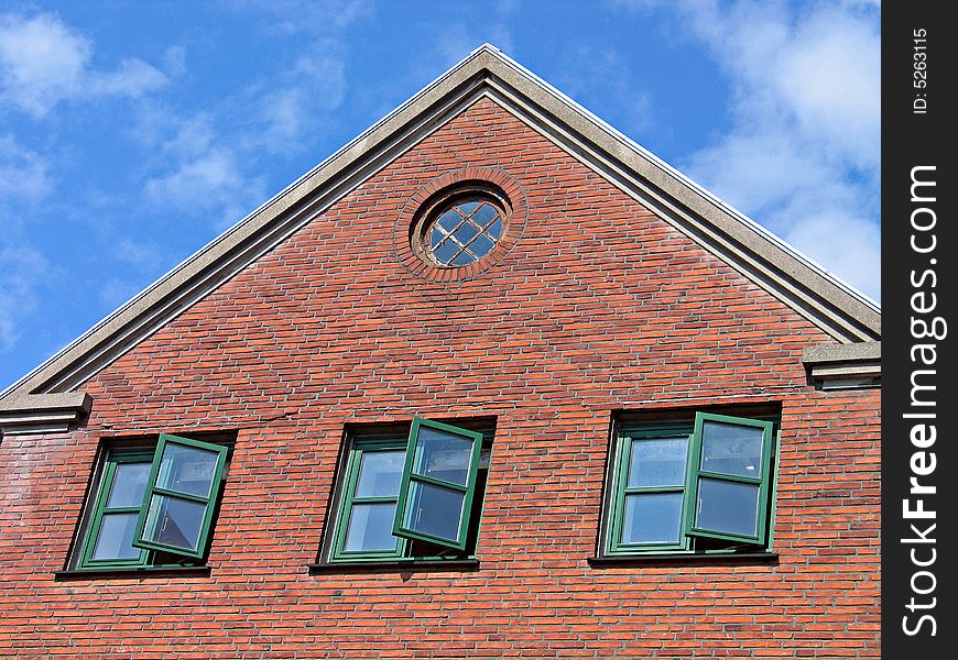 Open windows of opportunities - bricks house with open windows