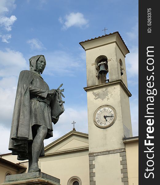 Statue Of Giotto And Bell S Tower