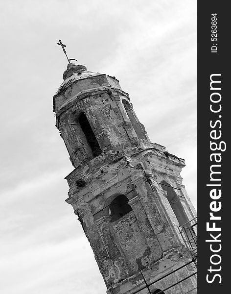 Ruins of the bell tower in Old Bussana near Sanremo (Liguria) in Italy, devasted by an earthquake the 23th of february 1887. Ruins of the bell tower in Old Bussana near Sanremo (Liguria) in Italy, devasted by an earthquake the 23th of february 1887.