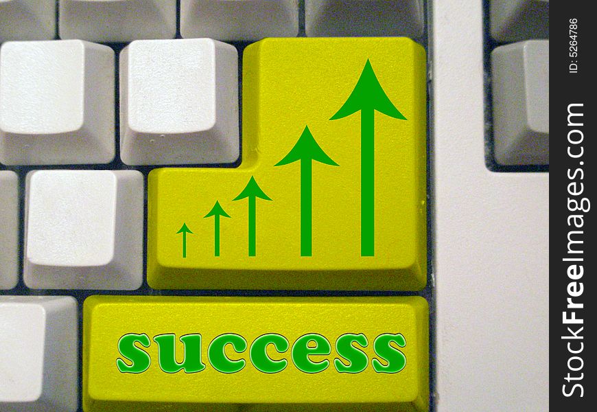 Success Button and button with arrows. Success Button and button with arrows
