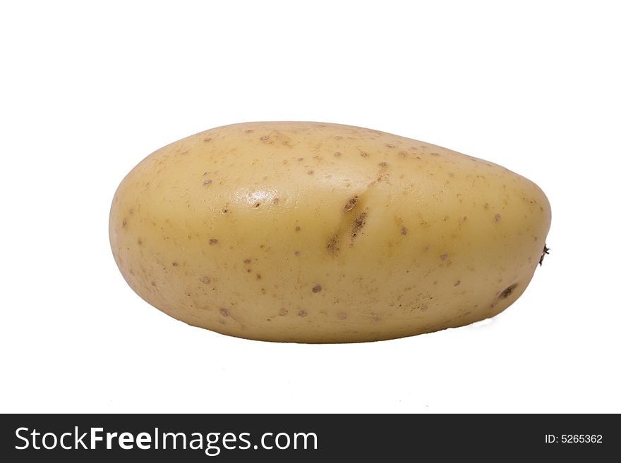 A potato isolated on a white background. A potato isolated on a white background.
