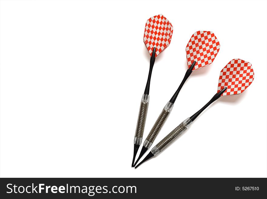 Isolated darts background in orthographic projection