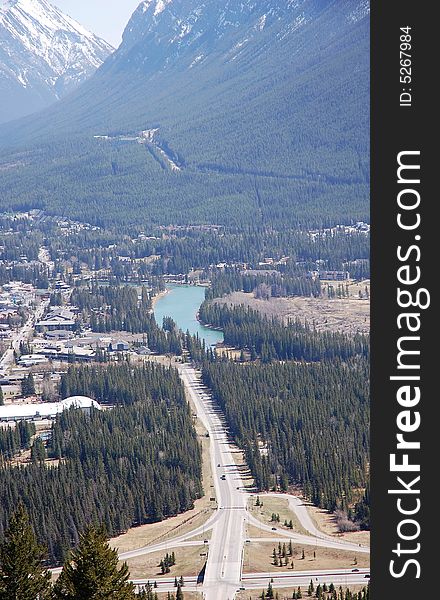Top View Of Banff Town
