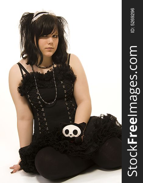 Pierced Girl Of Gothic Style