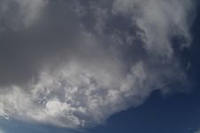 Grey Clouds In The Blue Sky Royalty Free Stock Photo
